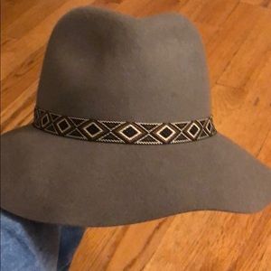 100% Wool Floppy Hat With Aztec Stitching